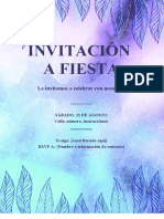 Invitación A Fiesta: Le Invitamos A Celebrar Con Nosotros