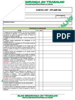 Modelo de Check List - EPI (NR 06) - Blog Segurança Do Trabalho