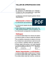 TALLER No. 2 TAA BASE DE DATOS EXCEL CLIENTES BANCO FUERTES SA