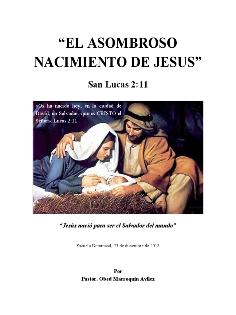El Asombroso Nacimiento de Jesús | PDF | Jesús | Natividad De Jesus