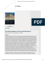 Oxford Handbook of Presocratic Philosophy - Oxford Handbooks
