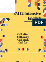 Em 12 Intensive English: Bsed English 2A - TTH 1:30Pm-3:00Pm