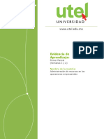 Administración de Recursos en Las Operaciones Empresariales - EA - 1P - HP