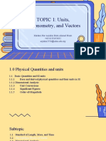 TOPIC 1: Units, Trigonometry, and Vectors: Madam Nur Asyikin Binti Ahmad Nazri +60 0135853632 Asyikin2750@uitm - Edu.my