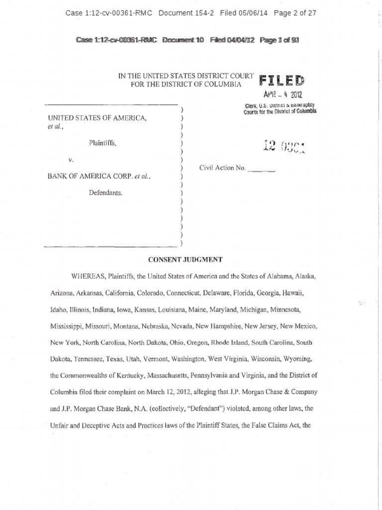 (D.E. 1542) Consent Judgment JPMC's Final Consumer Relief Report