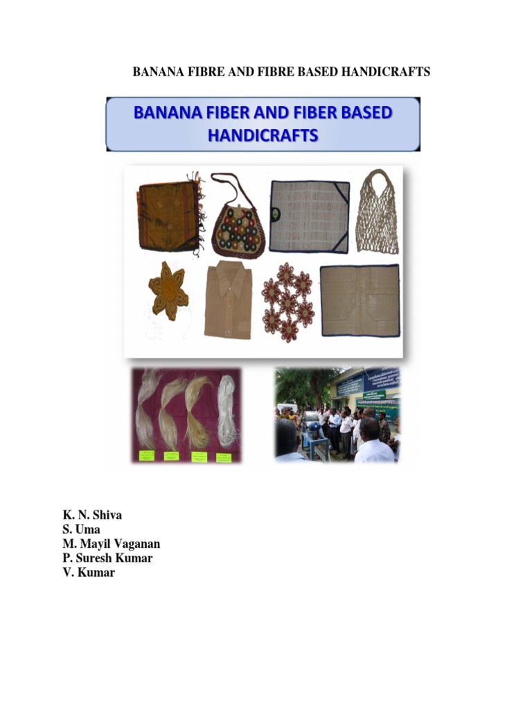 Banana Fibre and Fibre Based Handicrafts PDF Banana Fibers