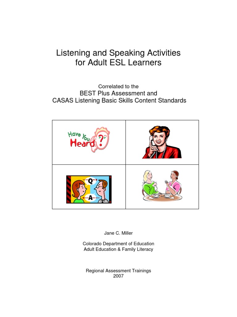 ESL Listening and Speaking Activities | PDF | Question | Reading ...