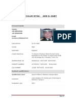 Curriculum Vitae: Amr El Sawy: Personal Details: Mobile