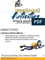PE 4 Lesson 1 - Recreational Activities