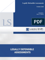 Legally Defensible Assessments: October 2016