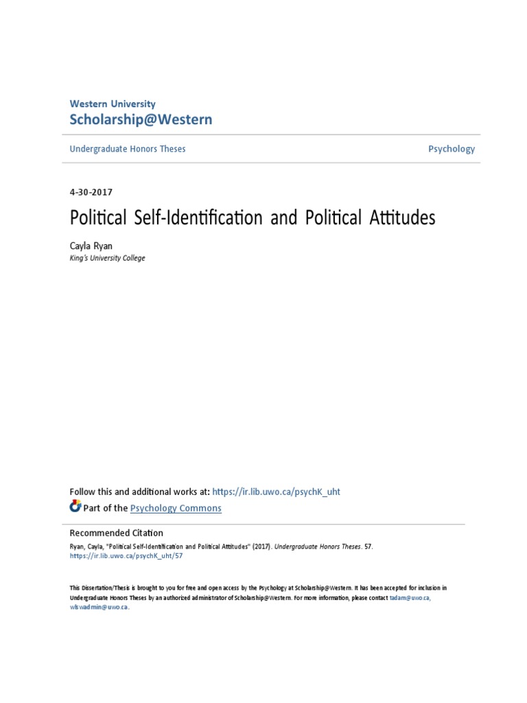 Political Self-Identification Study | PDF | Identity (Social Science ...