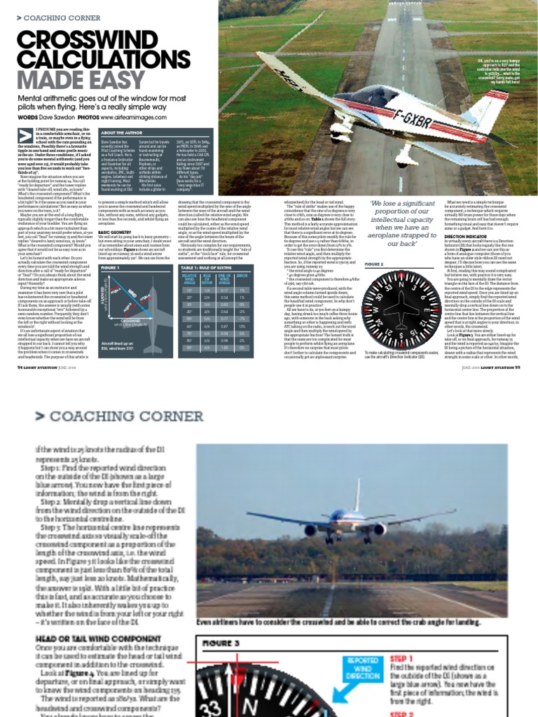 Simplifying Crosswind Calculations | PDF | Aviation