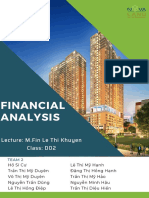 Financial Analysis: Lecture: M.Fin Le Thi Khuyen Class: D02