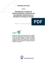 U3 S5 Identificación y Análisis de Esfuerzos Fenómenos de Consolidación Unidimensional y Resistencia Esfuerzo Cortante