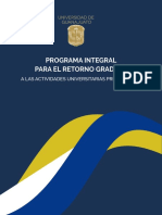 Programa Integral Retorno Gradual Actividades Universitarias Presenciales