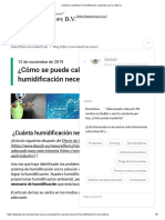 Calcule la cantidad de humidificación requerida para su fábrica