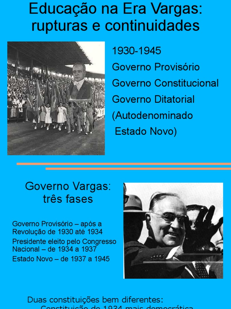 Educação na Era Vargas 2 | Brasil | Constituição