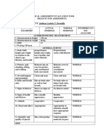 Physical Assessment Evaluation Tool - Nursing Crib