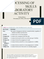 Processing of The Skills Laboratory Activity: Obstetric History Determining The GTPAL, EDD and AOG