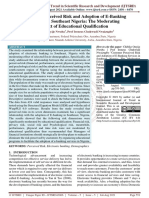 Customer Perceived Risk and Adoption of E Banking Services in Southeast Nigeria The Moderating Effect of Educational Qualification