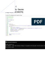 Dbms Lab-1 Submitted By-Saurav Majoka (B19CSE079) : 1.connect The Database and Create The Table