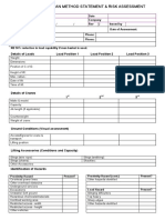 Level 2 Crane Lifting Plan Method Statement & Risk Assessment