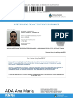 Certificado de Antecedentes Penales