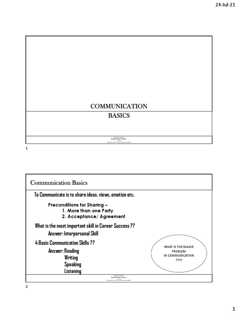 Essentials of Effective Communication | PDF | Communication | Thought