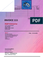 Invoice 111: 3Q2P Enterprise