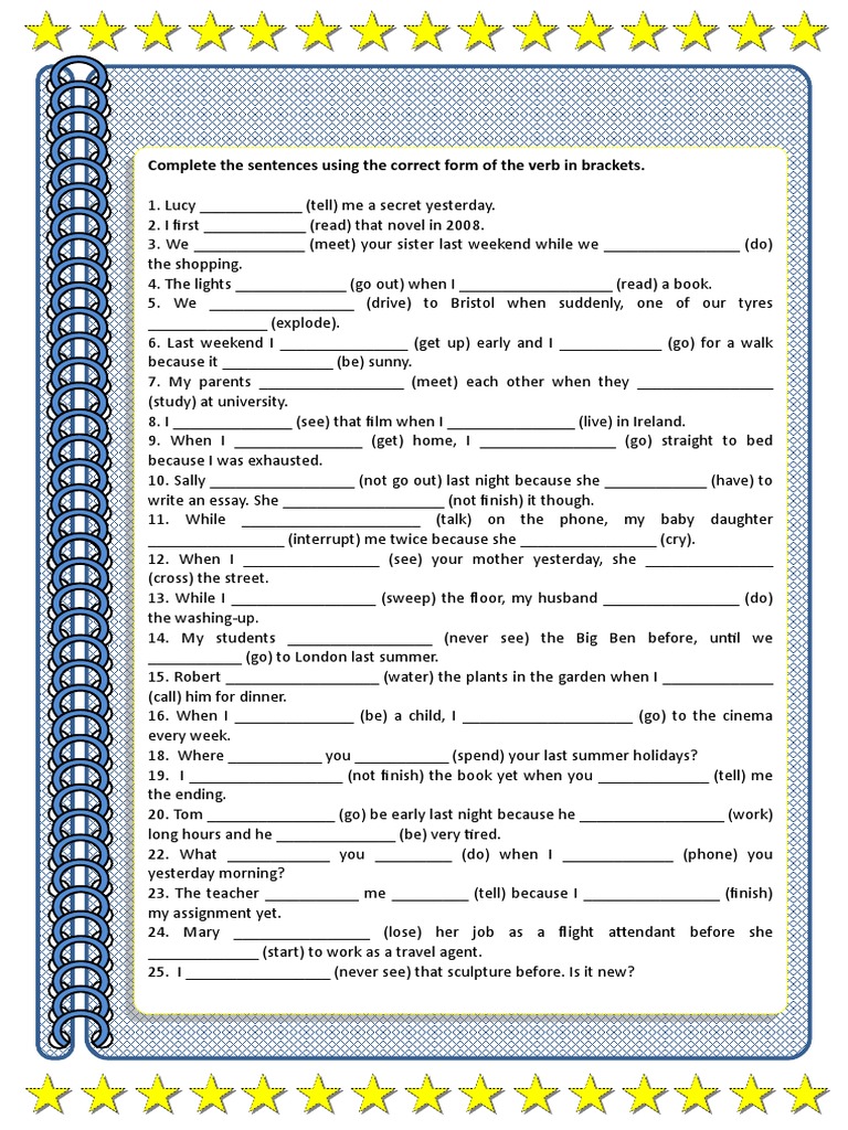 Complete The Sentences Using The Correct Form of The Verb in Brackets | PDF