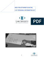 Guidelines For Attorneys On The Protection of Personal Information Act