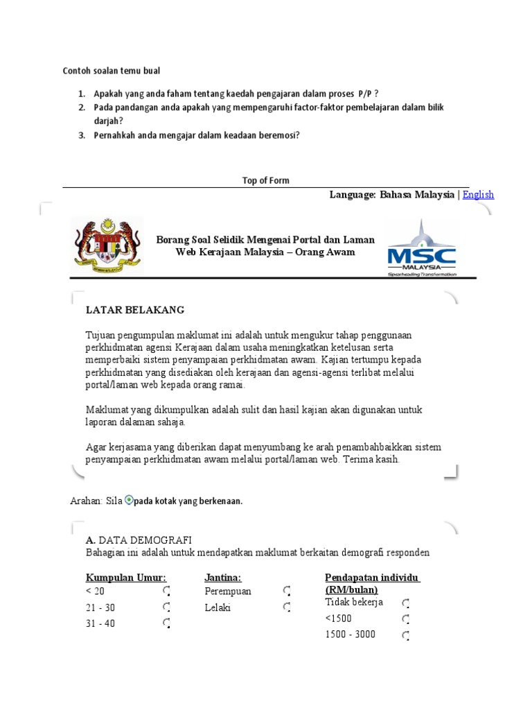 Contoh Soalan Temu Bual Kitar Semula - Kuora s