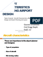 Aircraft Characteristics Affecting Airport Design: Gaurav Srivastava Civil Engg Deptt. Foet, Lu