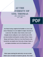 At The University of Sto. Thomas: (Dr. Jose Rizal) 1877-1882