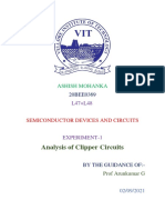 Analysis of Clipper Circuits: Ashish Mohanka