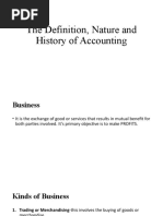 EDITED The Definition, Nature and History of Accounting