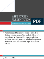 Widescreen Presentation: Tips and Tools For Creating and Presenting Wide Format Slides