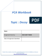 PCA Workbook: Assignment Given By: Date of Assignment Submitted
