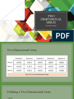 TWO Dimensional Array: by Abbas Ghalib