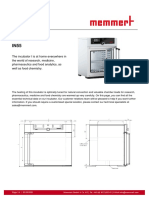 Memmert Incubator IN55 Specs