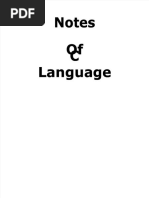 Notes Notes of of Language Language