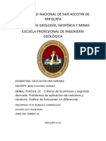 Universidad Nacional de San Agustin de Arequipa Facultad de Geología, Geofísica Y Minas Escuela Profesional de Ingeniería Geológica