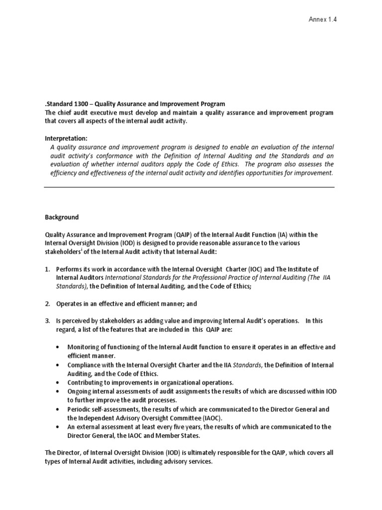 Quality Assurance in Internal Auditing | PDF | Internal Audit | Audit