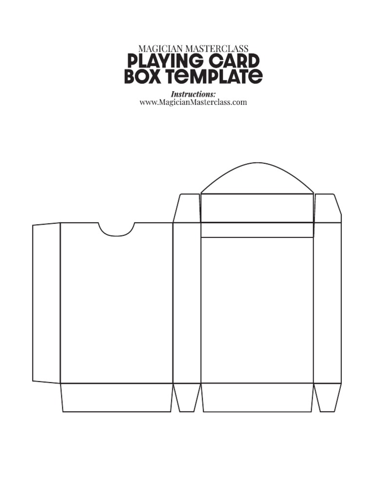 PlayingCardBox Template MagicianMasterclass | PDF
