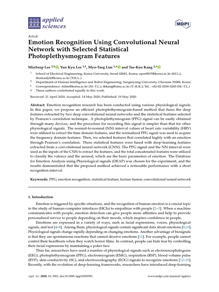Emotion Recognition Using Convolutional Neural | PDF | Correlation And ...