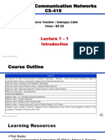 Computer Communication Networks CS-418: Lecture 1 - 1