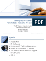 Managed IT Solutions More Reliable Networks Are Our Business