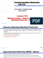 Computer Communication Networks CS-418: Lecture 10-1 Network Layer - Interior Gateway Routing Protocols - OSPF