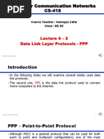 Computer Communication Networks CS-418: Lecture 4 - 2 Data Link Layer Protocols - PPP