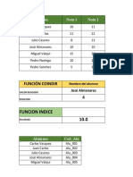 Ejercicios Coincidir Indice 2019